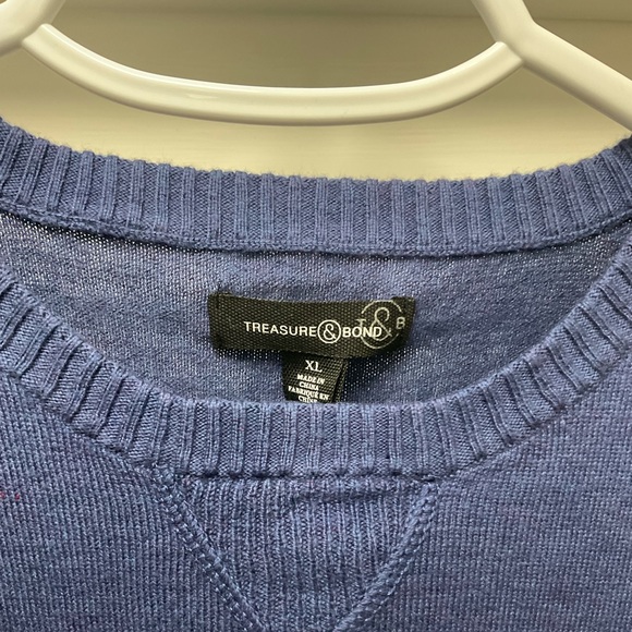 NWT (from Nordstrom’s) Blue Sweater, Men’s Size XL, Brand: Treasure & Bond - Picture 4 of 6
